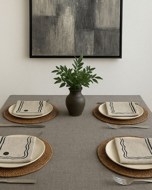 Slaty Grey Cloth Napkins