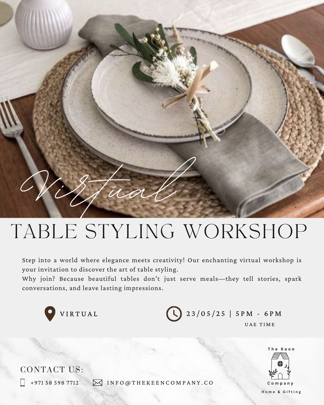 Table Styling Virtual Workshop